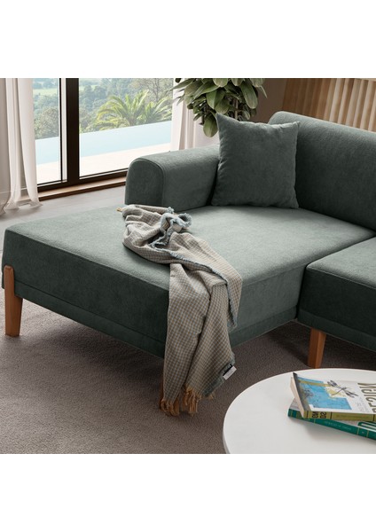 Mocha Plus Sırt Mekanizmalı Köşe Koltuk Yeşil Sol Köşe fırsatları