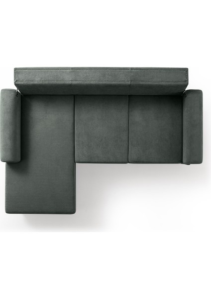 Mocha Plus Sırt Mekanizmalı Köşe Koltuk Yeşil Sol Köşe