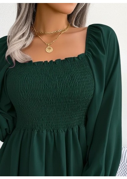 Cottonlab Kadın Uzun Kollu Geometrik Yakalı Gipe Detaylı Krep Bluz fiyatları