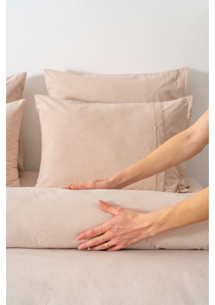 Grace Vizon Güpürlü Çift Kişilik %100 Pamuklu Nevresim Seti - 6 Parça Çeyiz Seti indirimleri