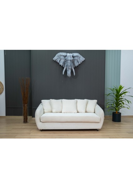 Madrid Yuvarlak Hatlı Lüks Tasarım 5 Yastıklı Ultra Konforlu Salon Kanepe modelleri