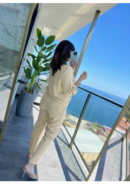 Cottonlab Kadın Uzun Kollu Önden Fermuarlı Modal Ceket ve Pantolon Ikili Takım modelleri