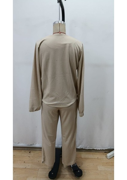 Cottonlab Kadın Uzun Kollu Önden Fermuarlı Modal Ceket ve Pantolon Ikili Takım indirimleri