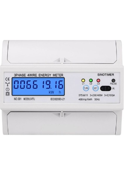 Dın Demiryolu Elektrik Üç Fazlı Enerji Ölçer RS485 Kwh Tüketim Güç Voltajı Akım Wattmetre Monitör Modbus (A) (Yurt Dışından) fırsatları