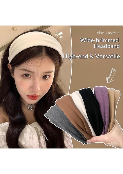 Sonbahar ve Kış Yeni Yüksek Kranial Üst Çok Yönlü Saç Bantları Moda Kıdemli Kişilik Duygusu Düz Renk Kafa Bandı Fransız Retro Geniş Yüzey Saç Aksesuarları (Yurt Dışından) fiyatları