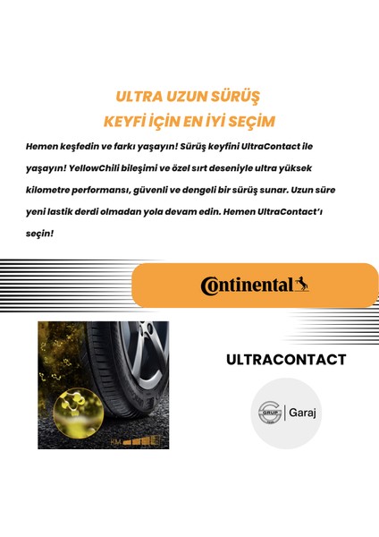 185/65R15 88T Continental Ultracontact - 2025 Yaz Lastiği Üretimi indirimleri