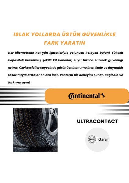 185/65R15 88T Continental Ultracontact - 2025 Yaz Lastiği Üretimi