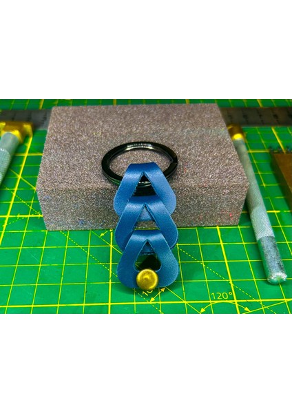 El Işçilikli Hakiki Dana Derisi Hediyelik Anahtarlık