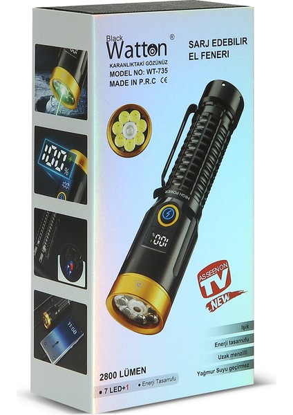 2800 Lümen Özel Seri Yeşil Lazer Özellikli Mıknatıslı WT-735 fiyatları