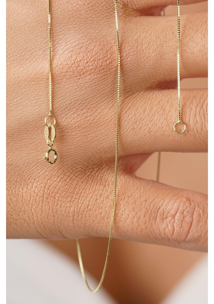 14 Ayar Altın Küp Zincir Kolye 0,40 mm fiyatları