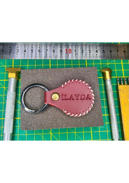 Kişiye Isme Özel Hediyelik Hakiki Deri Anahtarlık modelleri