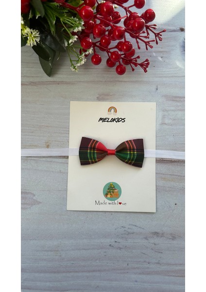 Ekose Desenli Yılbaşı Papyonu modelleri