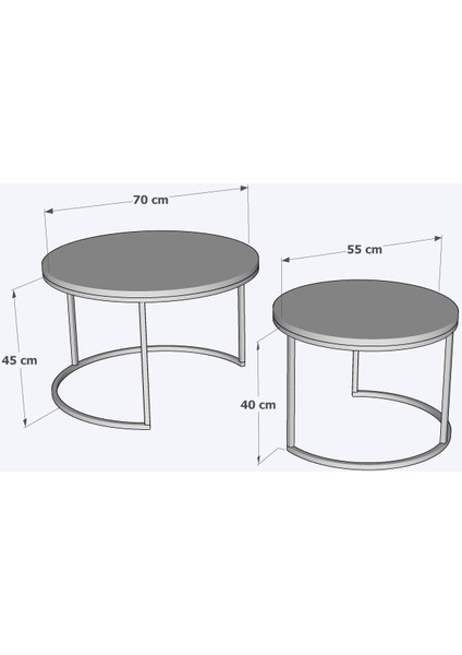 Monza 2li Orta Sehpa Füme Cam (Temperli Cam ) modelleri