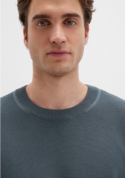 Bisiklet Yaka Yeşil Kazak 0710197-80889