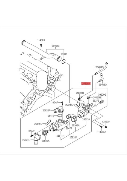 Motor Soğutucu Sıcaklık Kontrolü 25600-3CAE0 Hyundai Santa Fe Azera Sorento Cadenza 3 3l 2014-2018 Termostat Ünitesi (Yurt Dışından) indirimleri