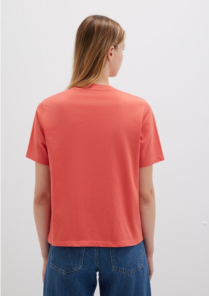 Mavi Logo Baskılı Turuncu Tişört 1613565-71076