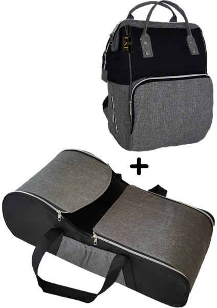 Portbebe Ana Kucağı ve Bebek Bakım Çantası İkili Set