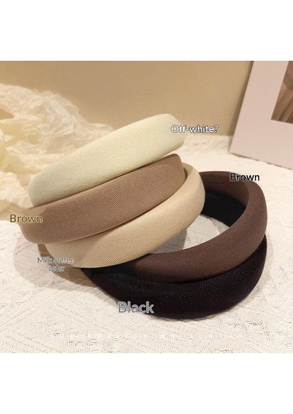 Sonbahar ve Kış Yeni Yüksek Kranial Üst Çok Yönlü Saç Bantları Moda Kıdemli Kişilik Duygusu Düz Renk Kafa Bandı Fransız Retro Geniş Yüzey Saç Aksesuarları (Yurt Dışından) fırsatları