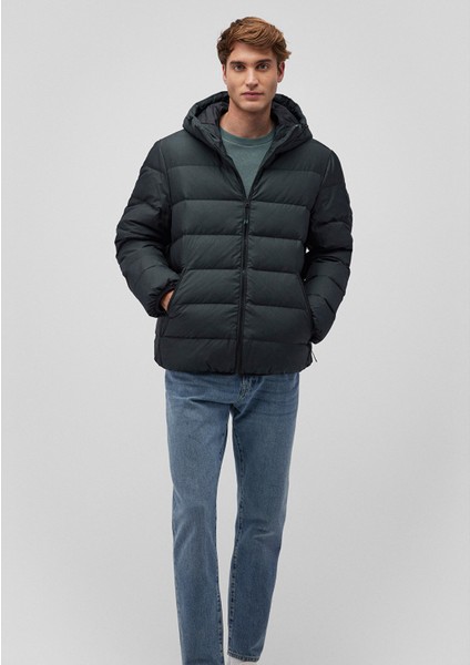 Kuş Tüyü Yeşil Şişme Mont 0110193-71539