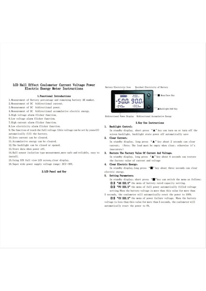 Salon Coulomb Metre Voltaj Akım Güç Elektrik Enerji Pil Kapasitesi 12V 24V 36V 48V Bluetooth Uygulama Ekran (D) (Yurt Dışından) modelleri