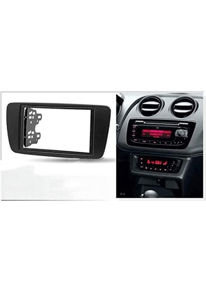 2 Dın Adaptör CD Trim Panel Stereo Arayüzü Radyo Araba Çerçevesi Paneli Seat Ibiza 2008+ Için Fasya (Yurt Dışından) indirimleri