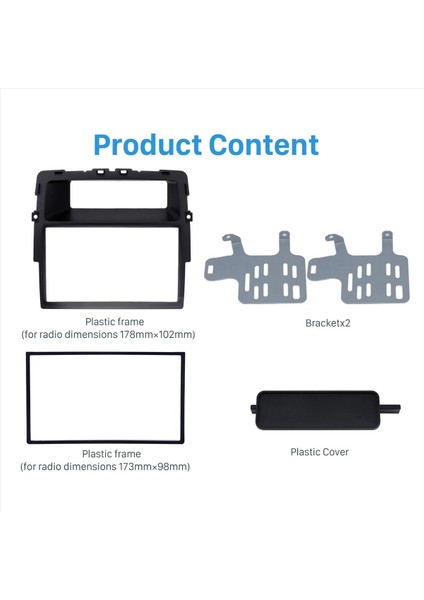 2x 2 Din Radyo Fasyası Nissan Primastar Opel Vivaro Renault Traic Iı Kurulum Çerçevesi Panel DVD Yüz Plakası Trim (Yurt Dışından) modelleri
