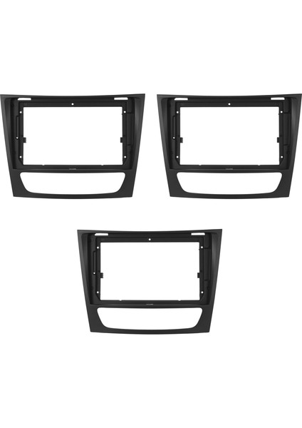 3x 1/2din Araç CD DVD Çerçeve Ses Sesli Adaptör Dash Trim Kitleri Facia Panel 9 Inç Benz E-Serisi W211 1999-2007 (Yurt Dışından)