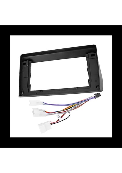 Toyota Için 2x 10 Inç 2din Araba Fasyası 09-12 Stereo Fasya Paneli Çizgi Montaj Kurulum Arabası DVD Çerçeve Kiti (Yurt Dışından)