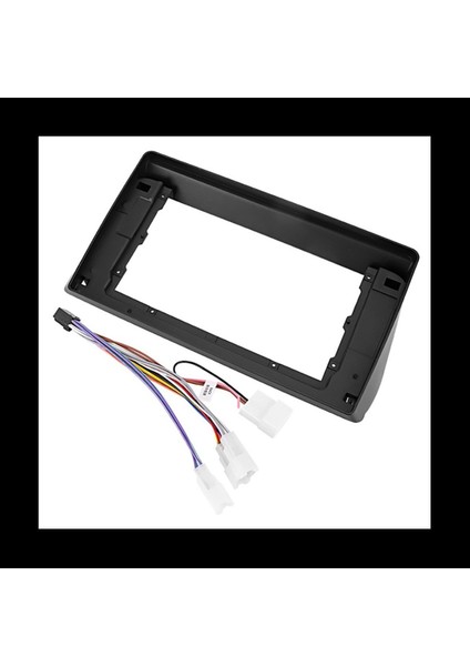 Toyota Için 2x 10 Inç 2din Araba Fasyası 09-12 Stereo Fasya Paneli Çizgi Montaj Kurulum Arabası DVD Çerçeve Kiti (Yurt Dışından) modelleri