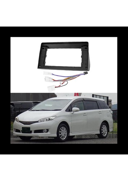 Toyota Için 2x 10 Inç 2din Araba Fasyası 09-12 Stereo Fasya Paneli Çizgi Montaj Kurulum Arabası DVD Çerçeve Kiti (Yurt Dışından) indirimleri