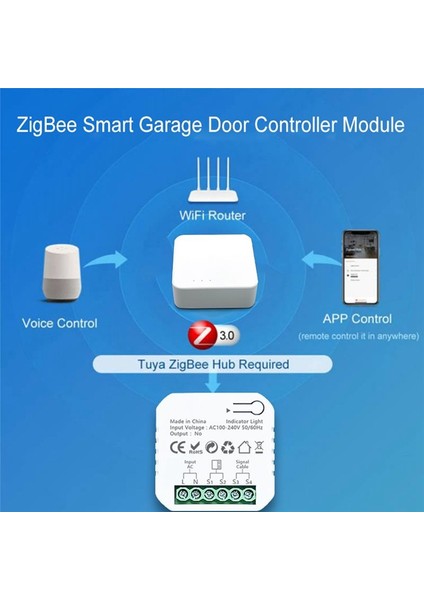Tuka Smart Zigbee Garaj Kapı Açıcı Denetleyicisi Uygulama Kontrol Desteği Alexa Google Home Ab Fişi Için Çalışıyor (Yurt Dışından) fiyatları