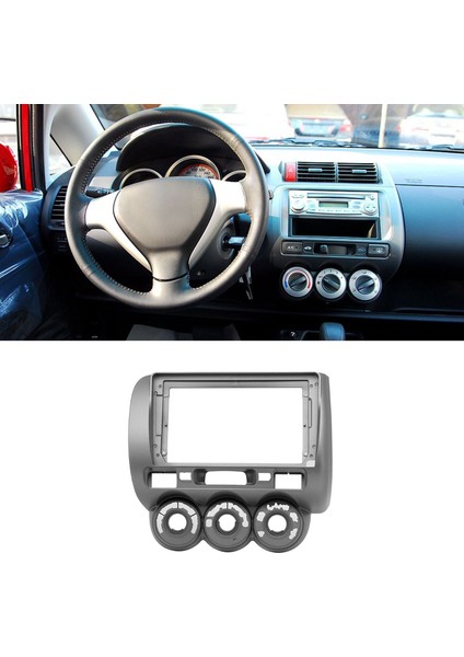 Araba 9inch 2din Stereo Ses Fasya Audio DVD Panel Çerçeve Çerçeve Kurulum Trim Sol Tekerlek Honda Fit City Jazz 2006 (Yurt Dışından) modelleri