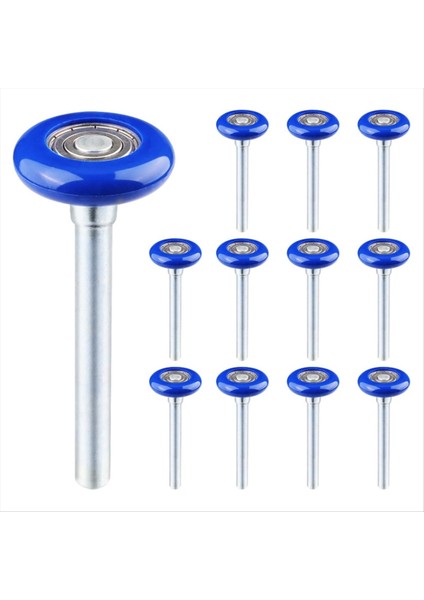 12 Paket 1 8 Inç Naylon Kapalı Garaj Kapısı Silindirleri Sessiz/dayanıklı ve Yüksek Yük Yüksek Performanslı Rulman Mavi (Yurt Dışından)