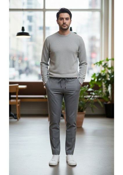 Gofre Çizgili Erkek Jogger Pantolon