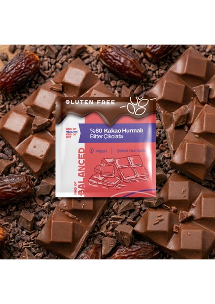 %60 Kakao Hurmalı Glütensiz Bitter Çikolata 40 gr modelleri