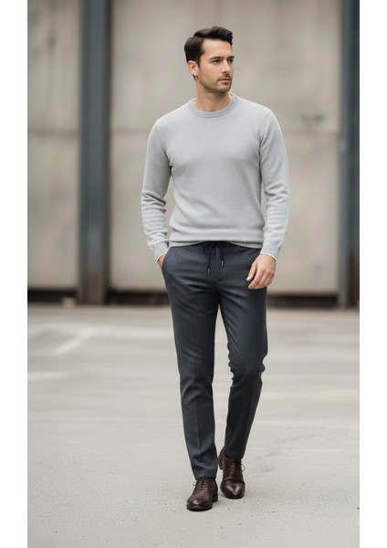 Gofre Çizgili Erkek Jogger Pantolon