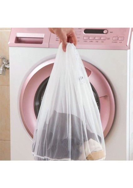 1 Adet Ipli Çamaşır Yıkama Filesi, Kirli Temiz Elbise Kıyafet Torbası Asker Üniversite Yurt indirimleri