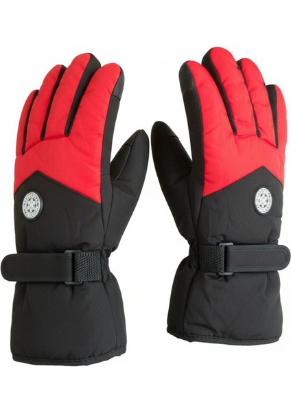 Su Geçirmez İçi Kalın Kürklü Kışlık Kar Kayak Motosiklet Outdoor Eldiven L-XL Beden–Unisex fırsatları