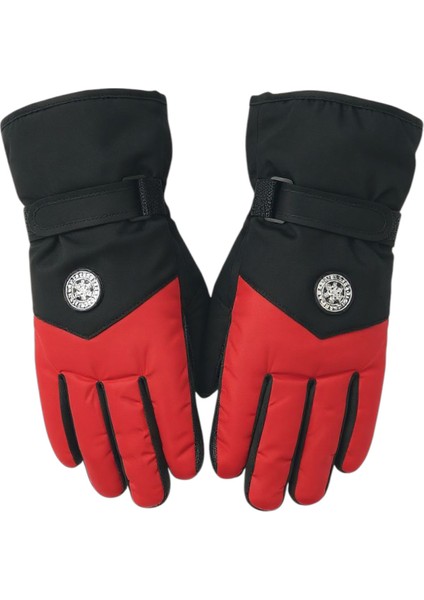 Su Geçirmez İçi Kalın Kürklü Kışlık Kar Kayak Motosiklet Outdoor Eldiven L-XL Beden–Unisex indirimleri