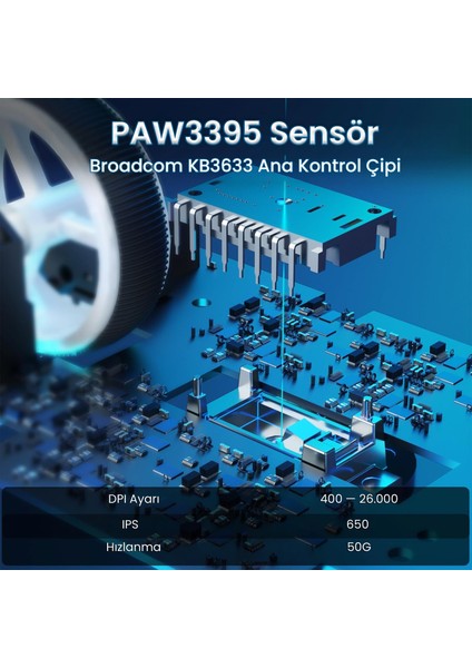 SC900 Pro PAW3395 Sensör 26000 Dpı 8000Hz Kablolu ve Kablosuz Gaming Oyuncu Mouse Siyah fırsatları