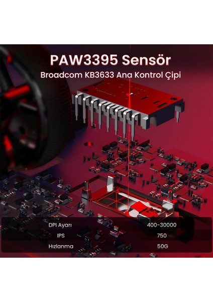 SC900 Max PAW3395 Sensör 30000 Dpı 8000Hz Kablolu ve Kablosuz Gaming Oyuncu Mouse Kırmızı fırsatları