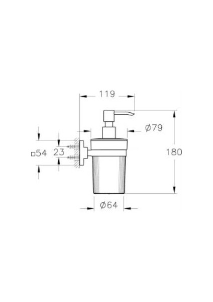 Root Sıvı Sabunluk A44807, Duvardan, Krom Basmalı, Polikarbonat Hazne fiyatları