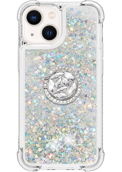 Halka Kickstand Köpüklü Kum Akış Halkası ile IPhone 14 Plus Için Telefon Kılıfı (Yurt Dışından) indirimleri