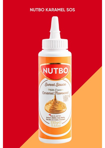 Tatlı Sos Karamel Aromalı- Waffle& Krep& Pankek& Churros& San Sebastian& Kruvasan& Dondurma Sos 330 gr