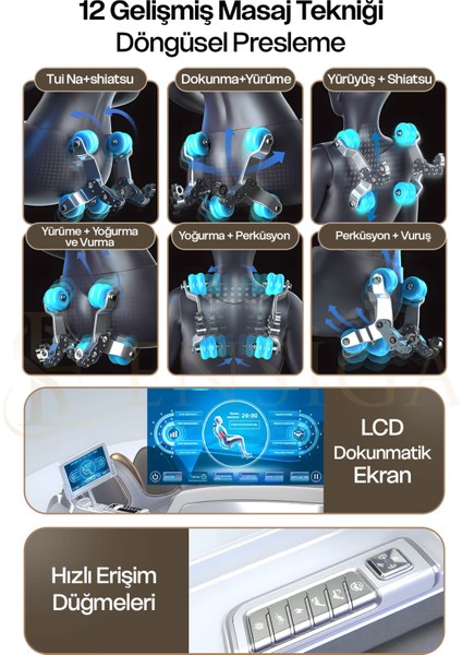 Premıum Tüm Vücut Sıfır Yerçekimi Baş Hava Yastıklı Ikili Çekirdek Elektrikli Lüks Masaj Koltuğu modelleri