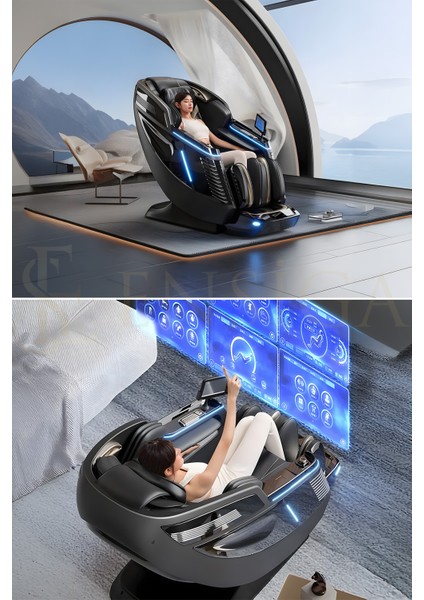 Premıum Tüm Vücut Sıfır Yerçekimi Baş Hava Yastıklı Ikili Çekirdek Elektrikli Lüks Masaj Koltuğu indirimleri