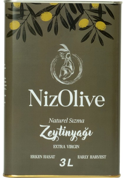 Memecik Yeni Hasat Soğuk Sıkım Zeytin Yağı 3000 ml