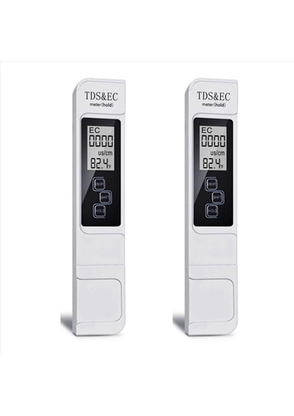 2x Tds Ec Metre Dijital Su Kalitesi Test Cihazı 0-9999 Ppm Ölçüm Aralığı Su Saflığı Sıcaklık Ölçer Test Cihazı (Yurt Dışından)