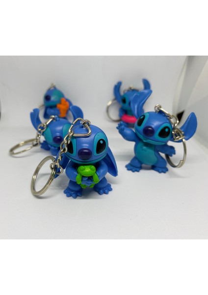 Stitch Figürlü Sert Plastik Karışık Model 2 Adet Anahtarlık