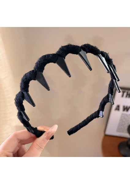 Sonbahar ve Kış Leopar Peluş Saç Bantları Kıdemli Retro Küçük Parfüm Kafa Bandı Dişleri ile Kaymaz Basınç Saç Kartı Headdress (Yurt Dışından)